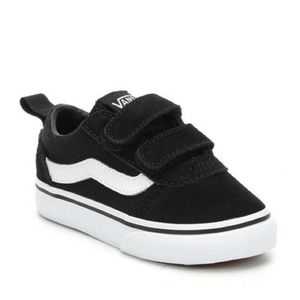 Vans Ward Velcro Toddler Unisex Skate Sneakers Shoes, Black & White, Size: 7